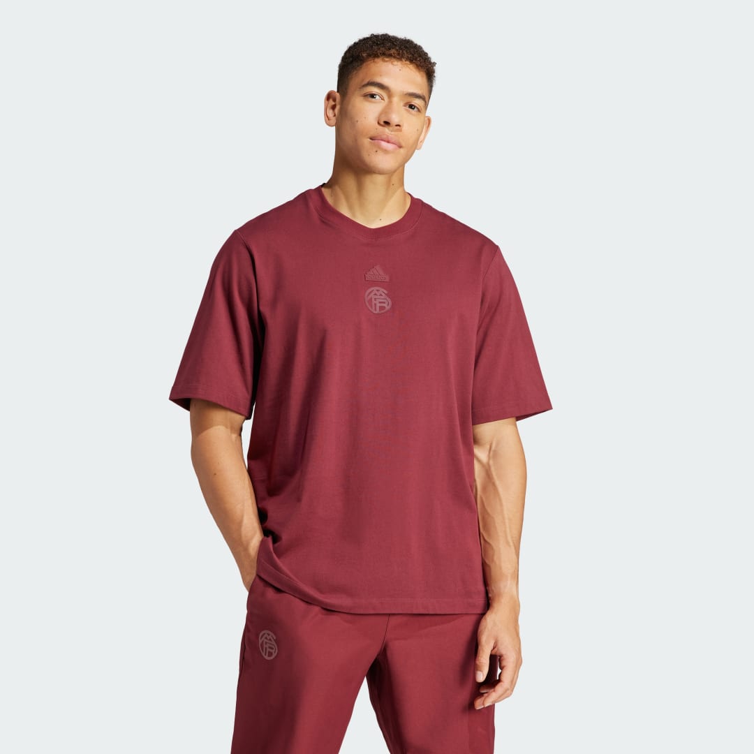 T-shirt adidas Originals FC Bayern Lifestyler Oversized Rød | HY3302, 1
