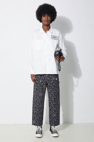 Cargo bukser BAPE A Bathing Ape Metal One Point Double Knee Denim Work Pants Sort | 1J80150052, 1