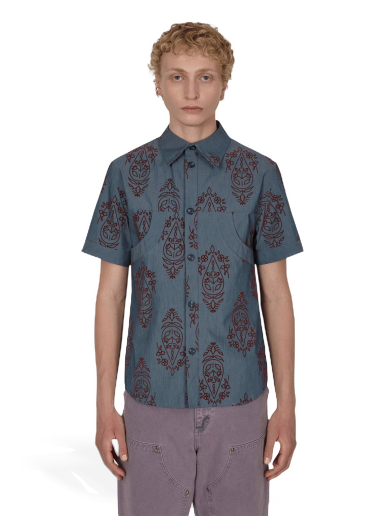 Skjorte Paria Farzaneh Denim Curve Shirt Mørkeblå | PFT0052 001