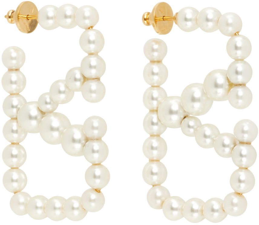 Øreringe Valentino Garavani VLogo Signature Pearl Earrings Metalisk | 3W2J0T82DHC, 1