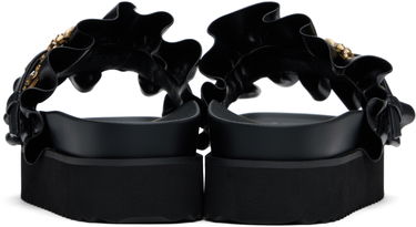 Tilbehør Versace Versace Jeans Couture Baroque Buckle Platform Sandals Sort | E78VA3SM5_E71570, 1