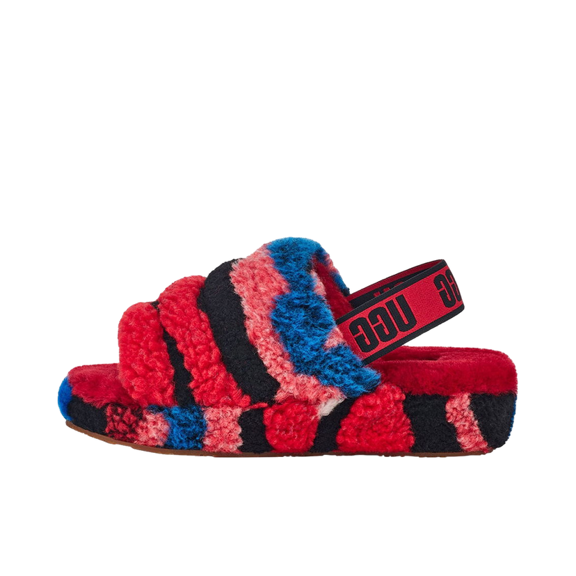 Sneakers og sko UGG Fluff Yeah Slide Cali Collage Flerfarvet | 1118164-RED