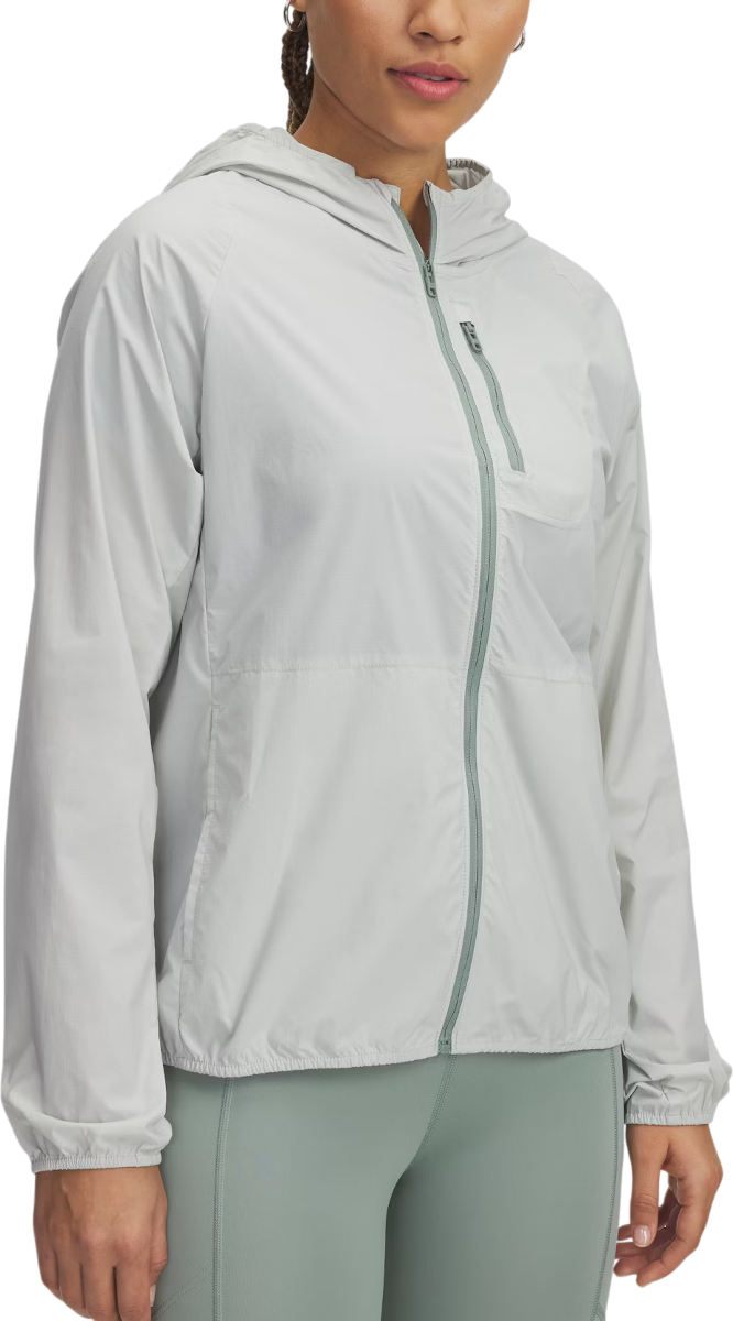 Vindjakke Under Armour Under Armour Launch Lightweight Hooded Jacket Grøn | 1381881-377, 0