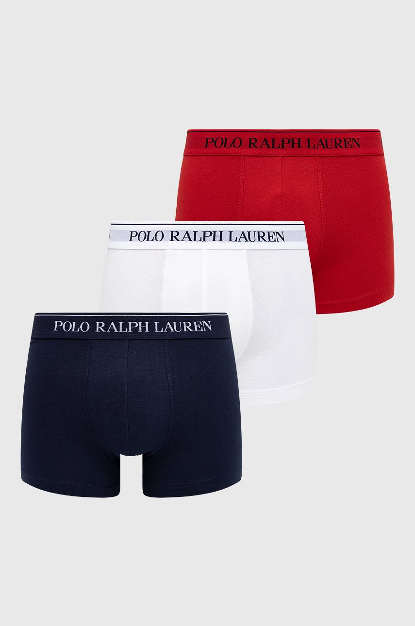 Boksere Polo by Ralph Lauren Cotton Trunk - 3 Pack Flerfarvet | 714835885008, 0