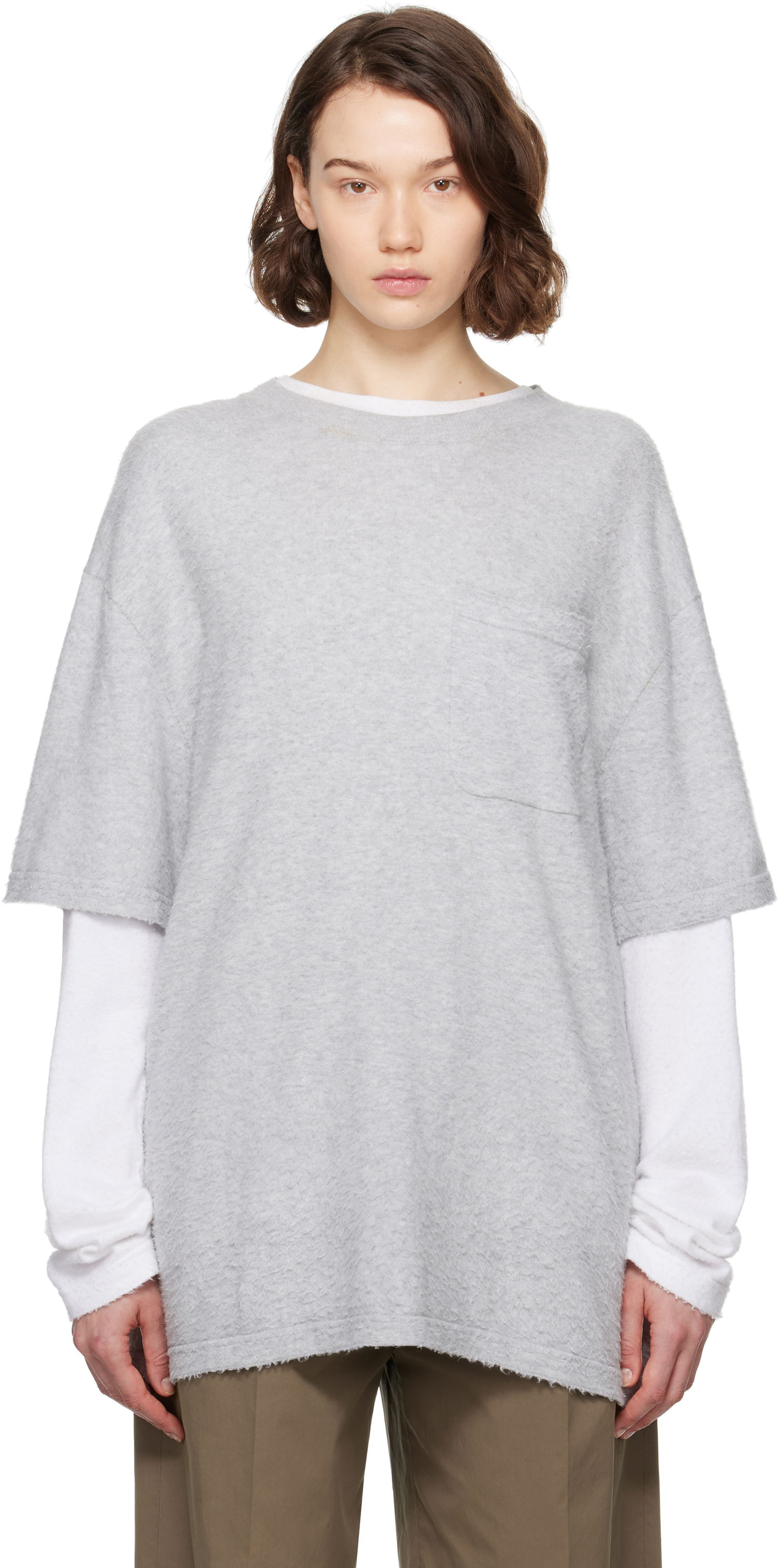 Sweater The Row The Row Kaddy Pocket T-Shirt Grå | 8943-Y916, 0