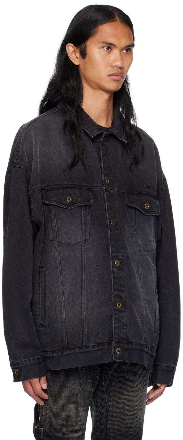 Jakke We11done Oversized Denim Jacket Sort | WD-DJ2-24-353-U-BK, 1