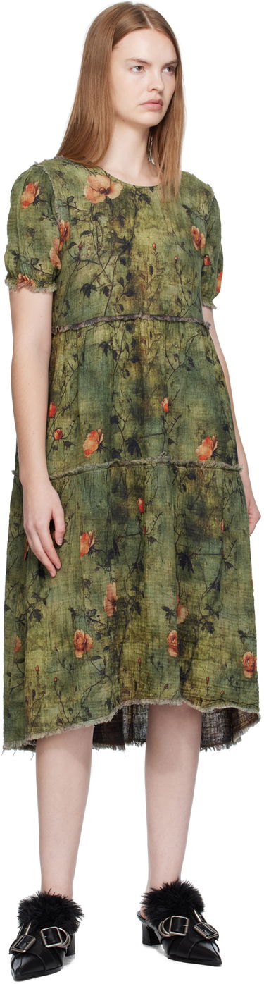 Kjole R13 R13 Relaxed Reversible Midi Dress Grøn | R13WR465-R582B, 3