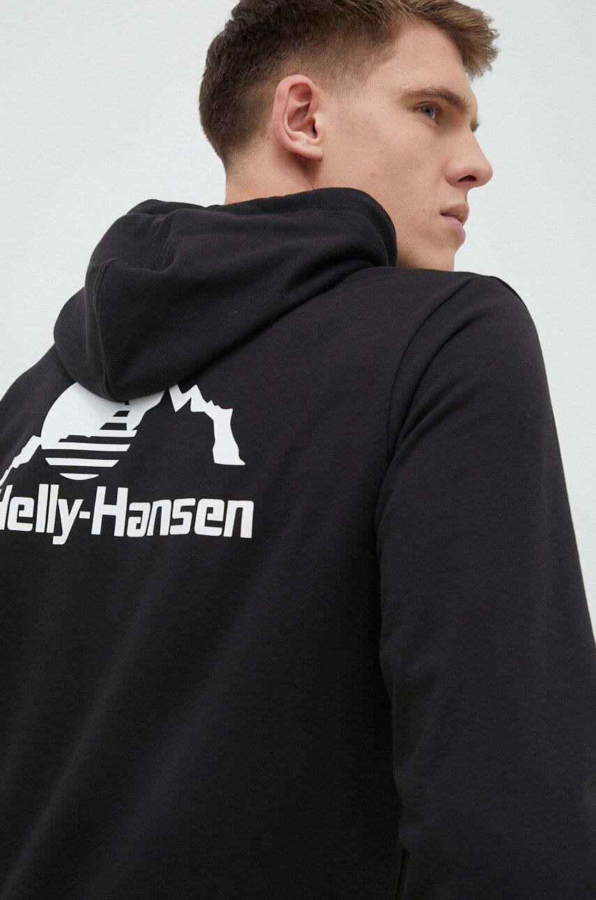Sweatshirt Helly Hansen Back Logo Hoodie Sort | 53582, 0
