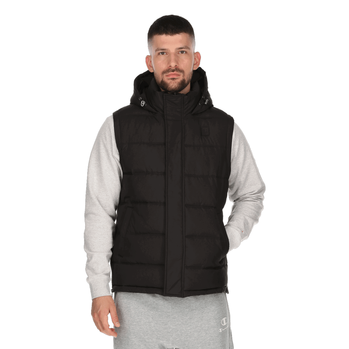 Vest Champion Padded Hooded Vest Sort | CHA213M513-01, 0