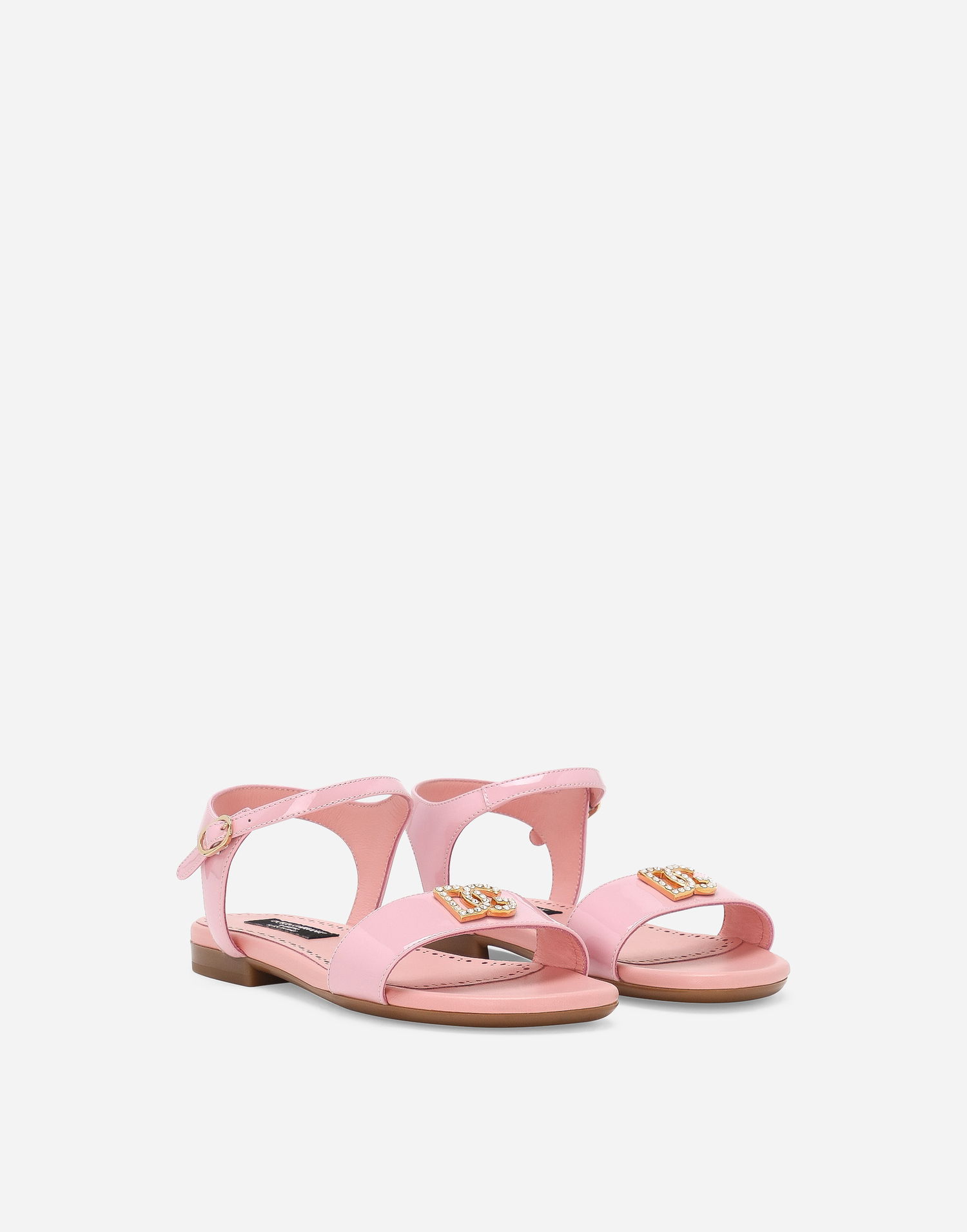 Sneakers og sko Dolce & Gabbana Dolce & Gabbana Patent Leather Sandals Lyserød | D11048A115380400, 1