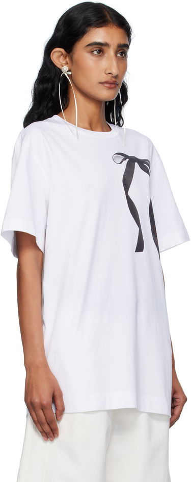 T-shirt Simone Rocha Simone Rocha Ribbon Bow Tail T-shirt Hvid | 5195P55-W 0569, 1