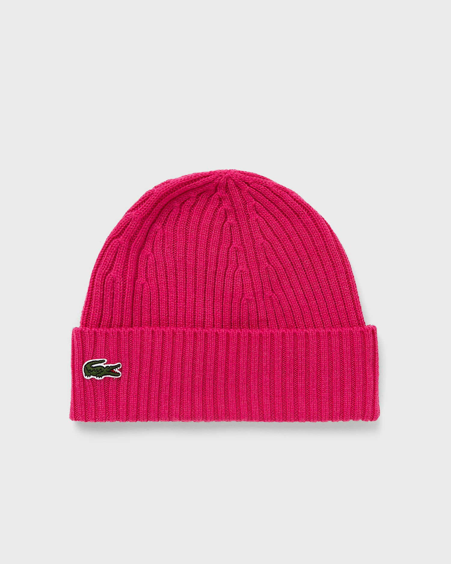 Beanie Lacoste Lacoste Ribbed Knit Beanie Lyserød | RB0001-SQI, 0