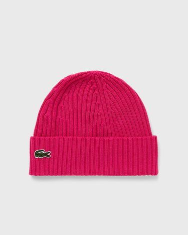 Beanie Lacoste Lacoste Ribbed Knit Beanie Lyserød | RB0001-SQI, 0