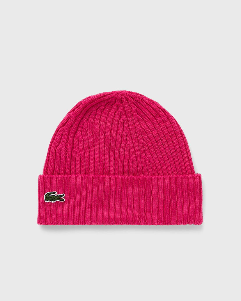 Beanie Lacoste Lacoste Ribbed Knit Beanie Lyserød | RB0001-SQI