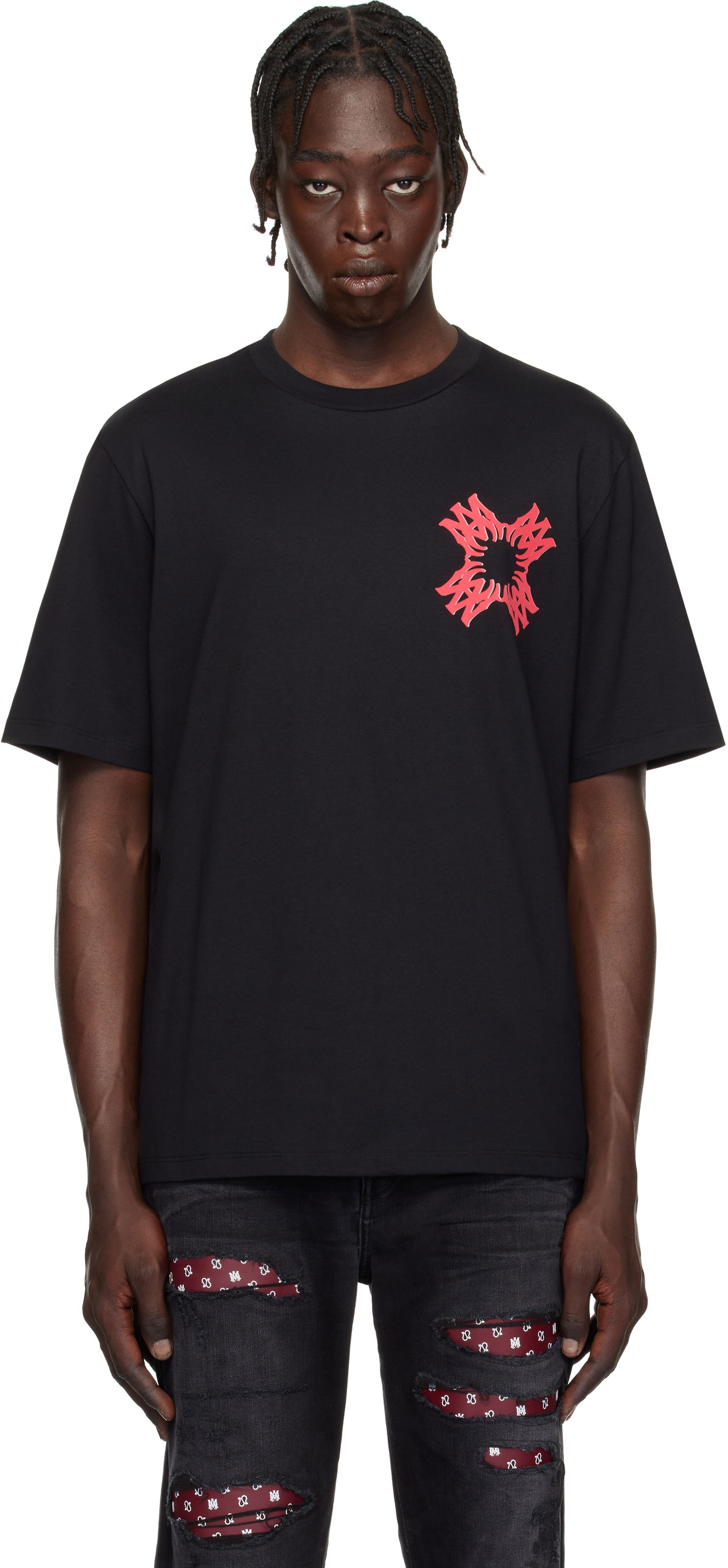 T-shirt AMIRI Quad Graphic T-Shirt Sort | AMJYTE1132, 0