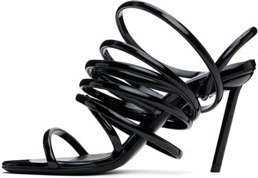 Sneakers og sko Alaïa ALAÏA Glossy Multistrap Stiletto Heel Sandals Sort | AA3S118TK049, 2