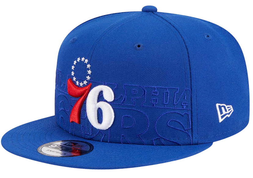 Kasket New Era New Era Philadelphia 76ers Draft 9Fifty Snapback Cap Blå | 60360913-60360913