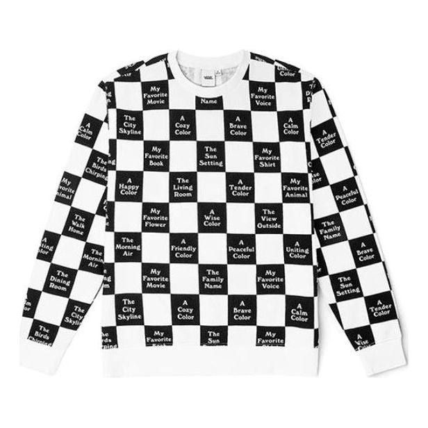 Sweatshirt Vans Checkerboard Boyfriend Crew Sweatshirt Hvid | VN0A5LJJ705, 0