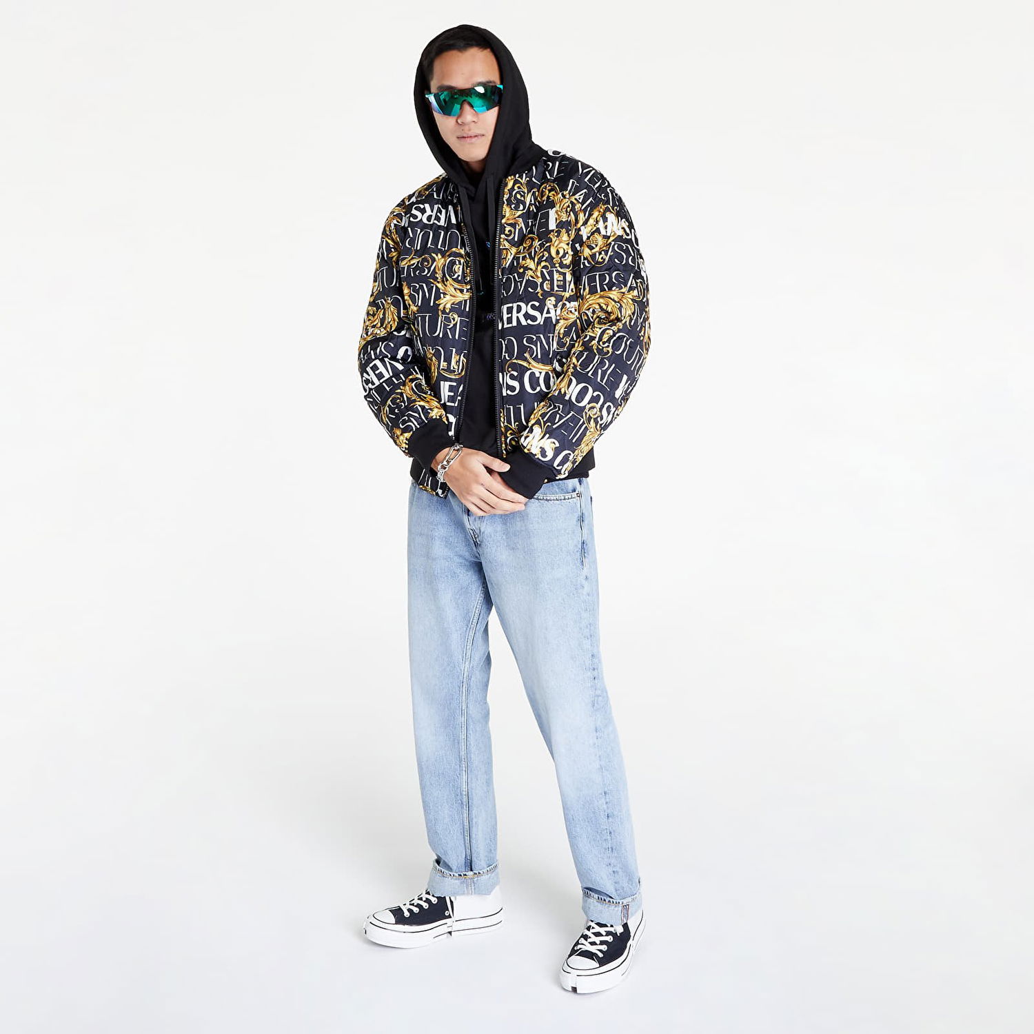 Jakke Versace Revers Logo Jacket Flerfarvet | 73GAS4D0CQS43G89, 0