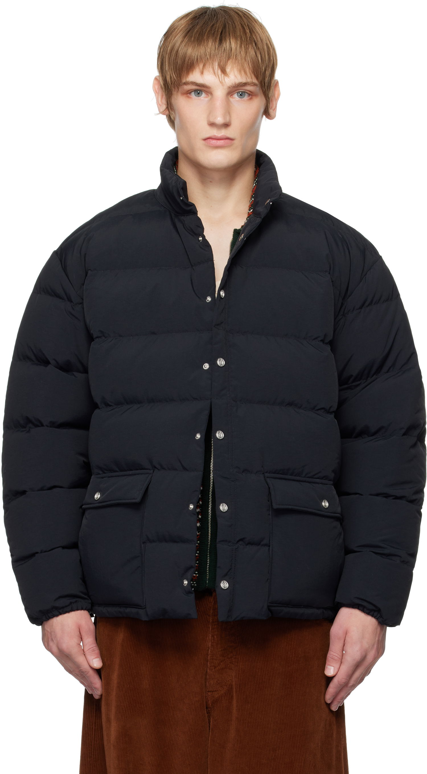 Puffer jakke Bode Burlington Puffer Down Jacket Sort | MRF24OW006, 0