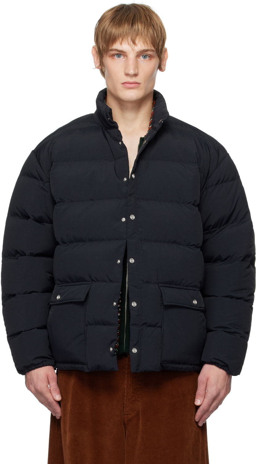 Puffer jakke Bode Burlington Puffer Down Jacket Sort | MRF24OW006