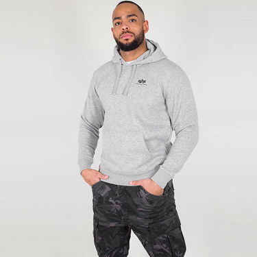 Sweatshirt Alpha Industries Alpha Industries Basic Small Logo Hoodie Grå | 196318-gry, 1