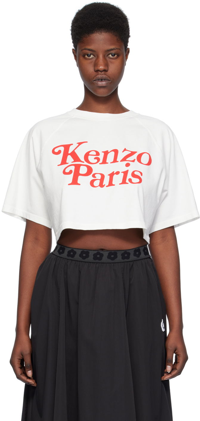 T-shirt KENZO Off-White Paris Verdy Edition Hvid | FE52TS1104SG