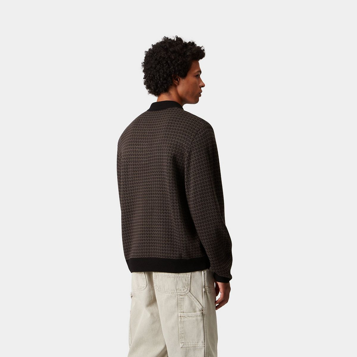 Polo skjorte Carhartt WIP L/S Lowis Polo Houndstooth Flerfarvet | I035395_10, 1