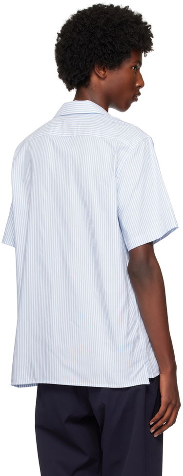 Skjorte Paul Smith PS Paul Smith Striped Flowers Appliquéd Shirt Blå | M2R-695UP-N22097-41, 2