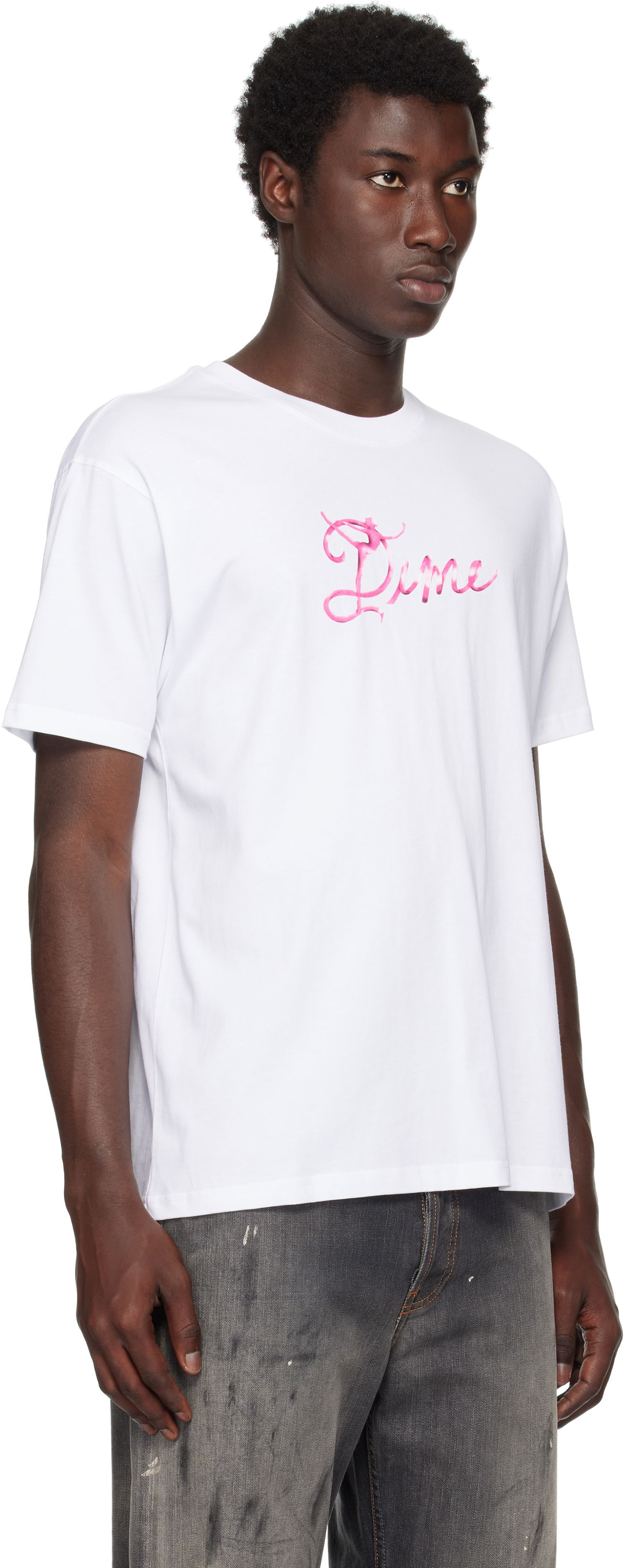 T-shirt Dime Dime Satin Graphic T-Shirt Hvid | DIMESU2554WHT, 1