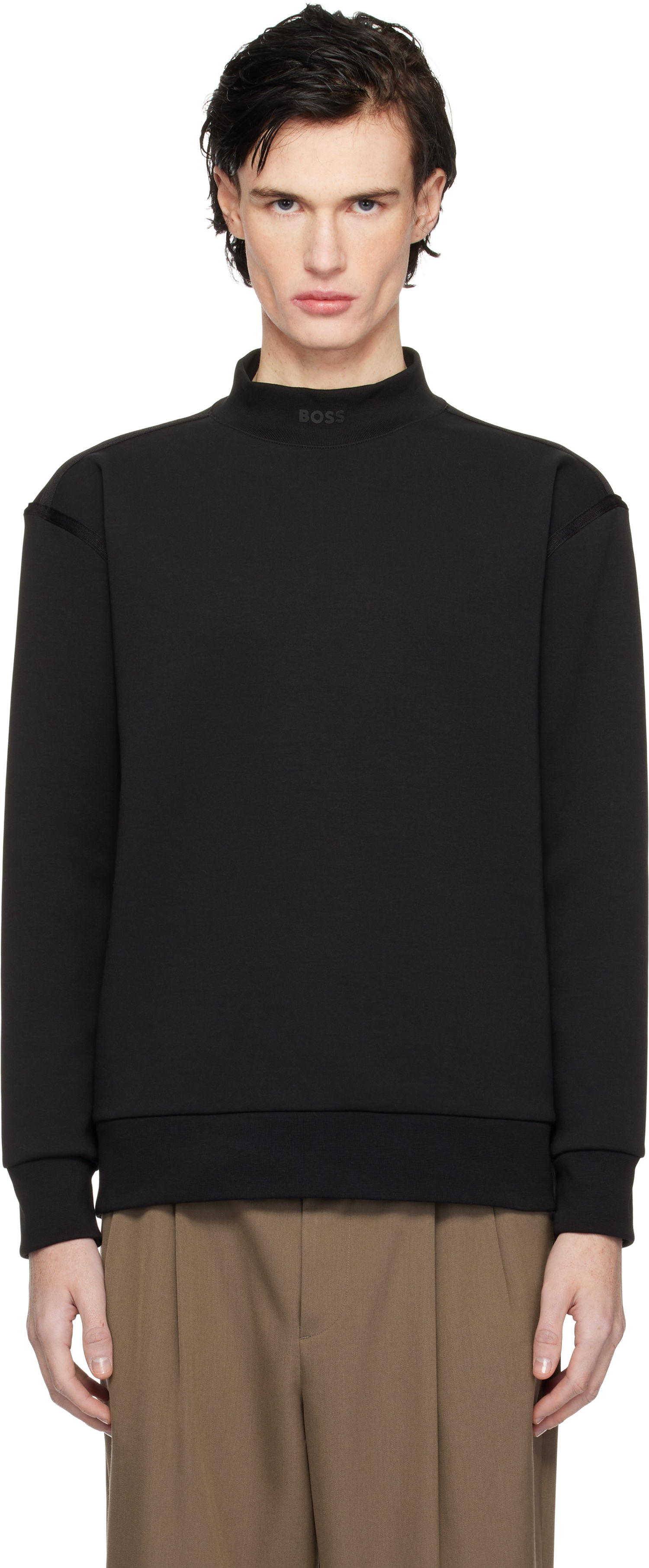 Sweatshirt BOSS Mock Neck Sweatshirt Sort | 50534121, 0