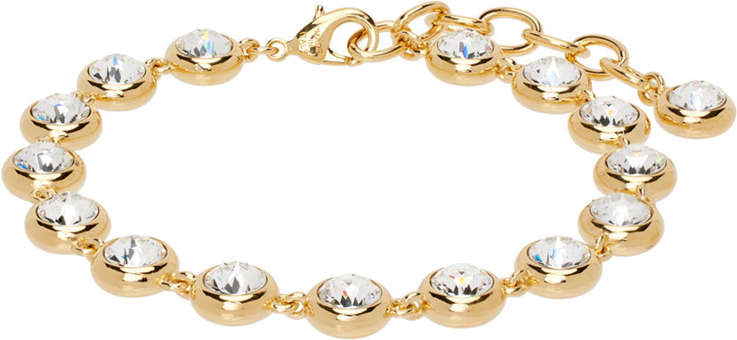 Armbånd Amina Muaddi Crystal-Embellished Anklet Metalisk | IRIS ANKLET