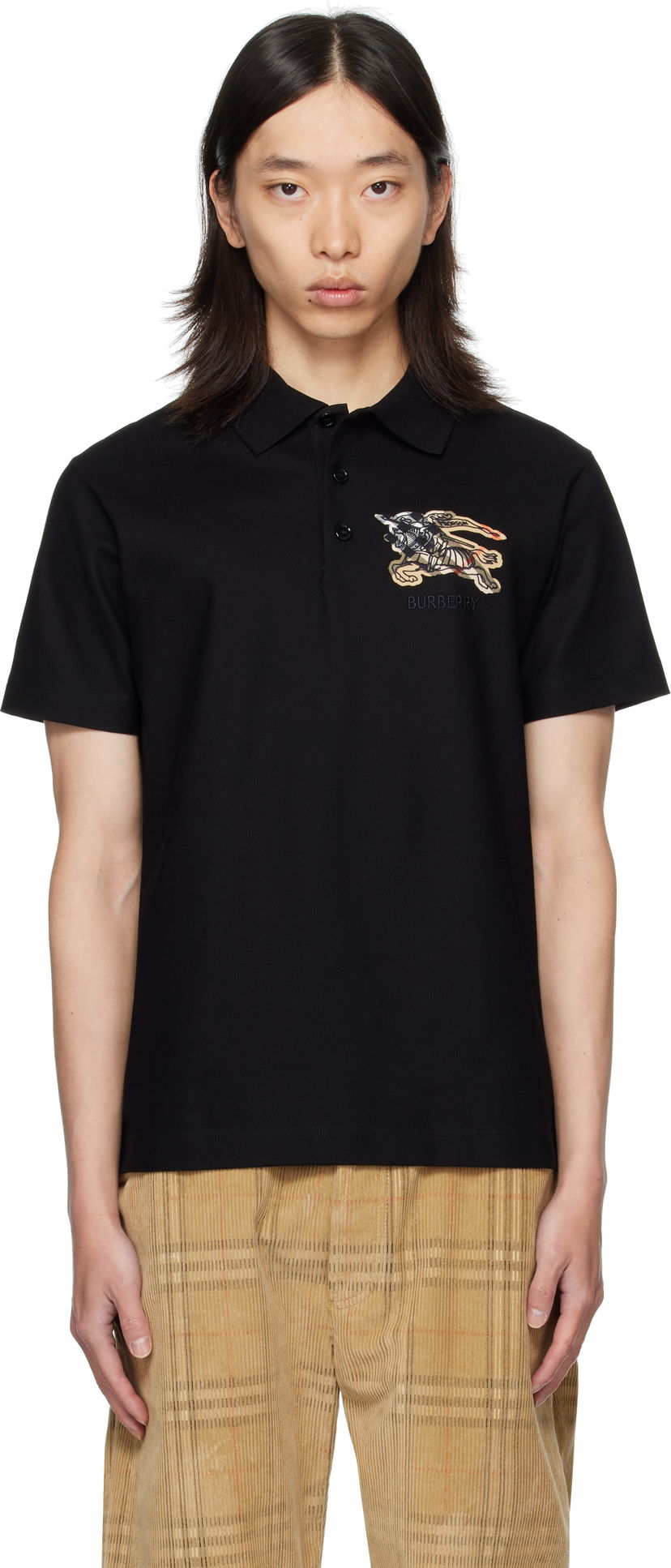 Polo skjorte Burberry EKD Polo Shirt Sort | 8116120