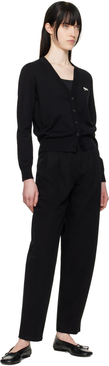 Bukser A.P.C. A.P.C. Willow Pleated Carrot Fit Trousers Sort | COGBJ-F08486, 3