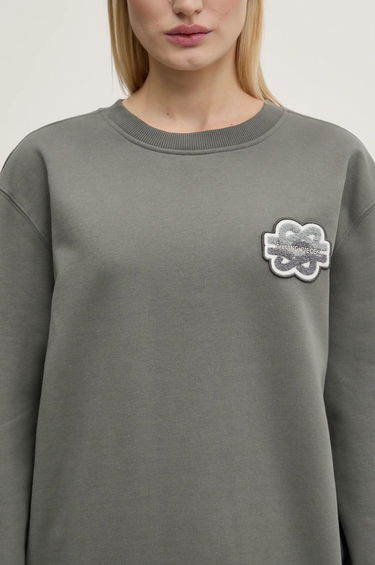 Sweater Filling Pieces Filling Pieces Gowtu Crewneck Sweatshirt with Applique Grå | 74533926002, 7