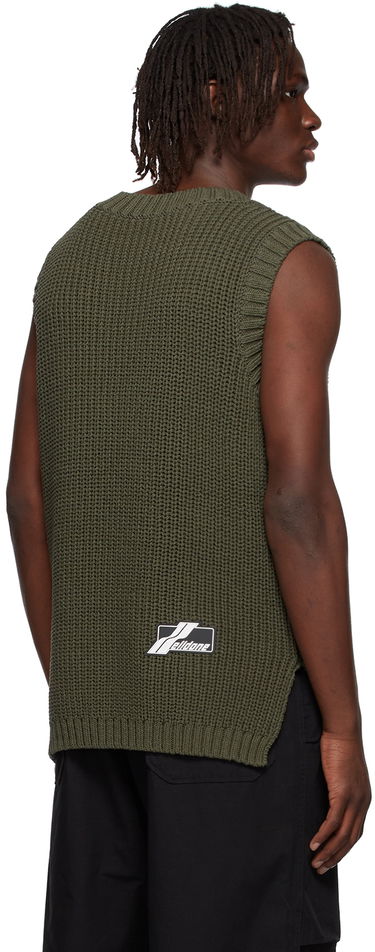 Sweater We11done We11done Knitted Cotton Vest Grøn | WD-KV1-22-607-U-KK, 2