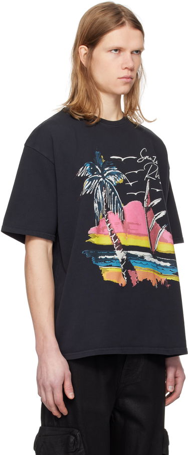 T-shirt Rhude Rhude Saint-Rhude Graphic T-Shirt Sort | RHPS25TT04012, 1