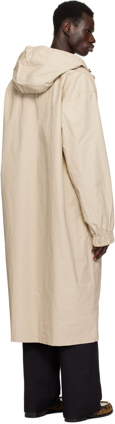 Regnfrakke Dries Van Noten Dries Van Noten Half-Zip Hooded Coat Beige | 251-020508-1285, 2