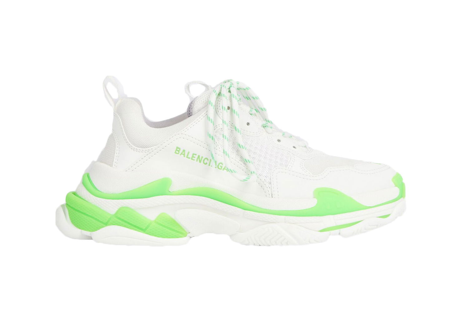 Sneakers og sko Balenciaga Triple S Fluo Green White Hvid | 536737W2CA33890, 0