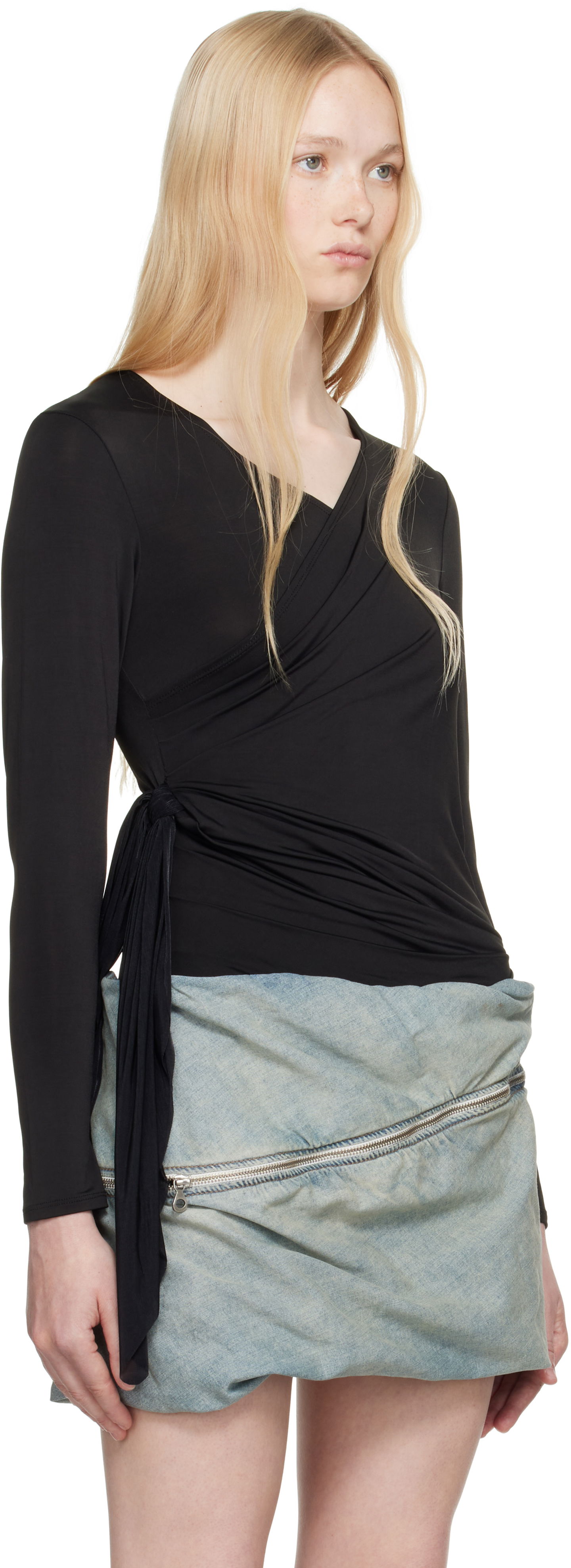 Nederdel Diesel Diesel T-Crissy Wrap Top Sort | A18920 0BLBC, 1