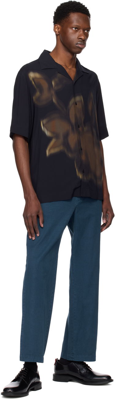 Skjorte BOSS Hugo Floral Printed Camp Shirt Sort | 50545387, 3