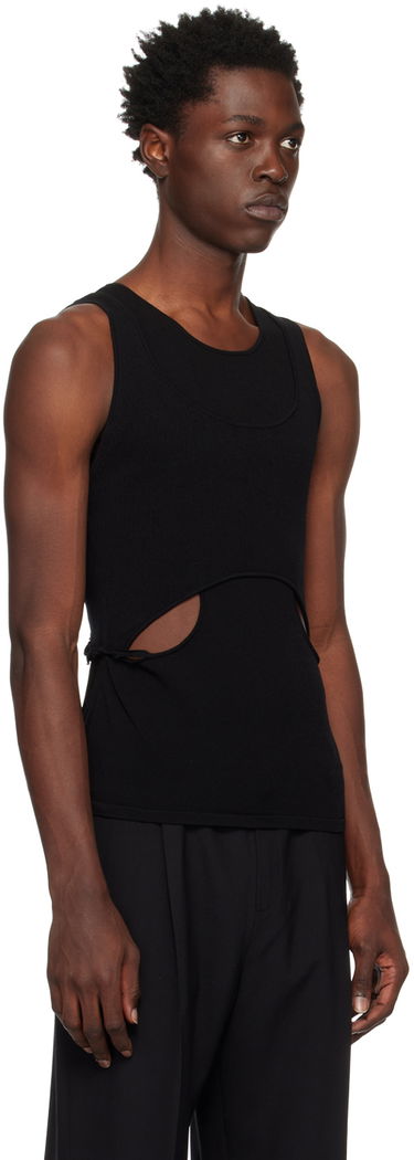 Tanktop Dion Lee Interlink Cutout Tank Top Sort | C7155R23, 1
