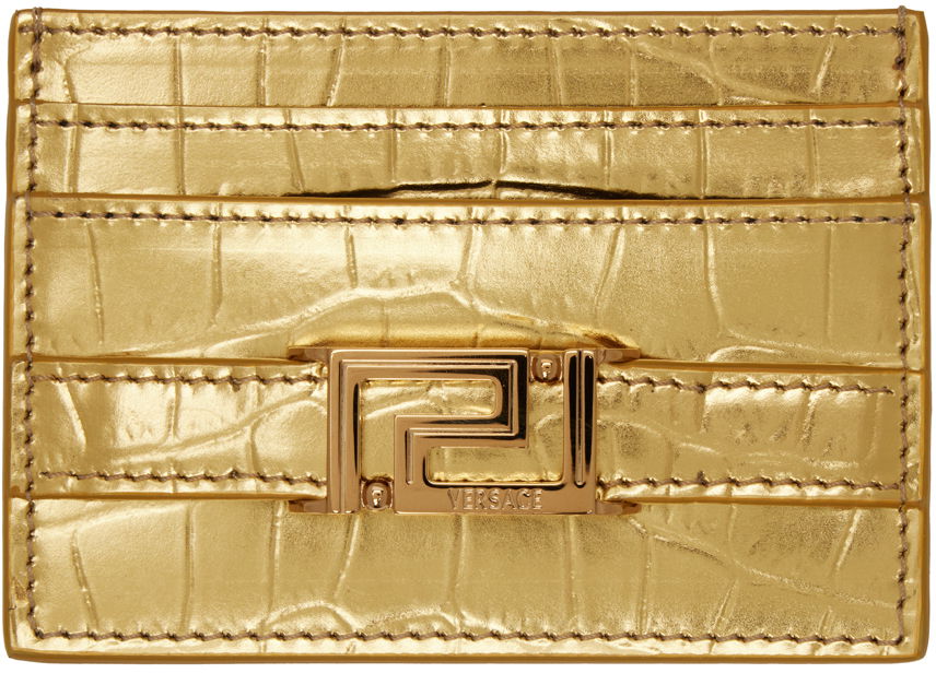 Tegnebog Versace Greca Goddess Card Holder "Gold" Metalisk | 1007218_1A10014_1X00V, 0
