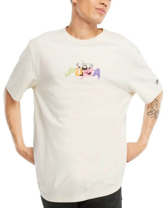 T-shirt Puma Downtown Graphic Tee Hvid | 53159688