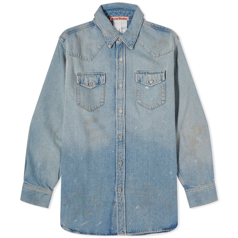 Skjorte Acne Studios Karty Denim Blå | CB0070-228