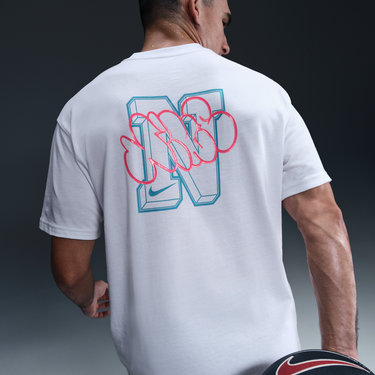 T-shirt Nike Nike Max90 Basketball T-Shirt Hvid | HJ3406-100, 4