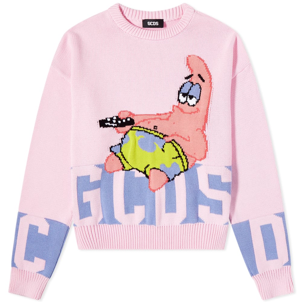 Sweater GCDS x Spongebob Patrick Star Low Band Logo Sweater Lyserød | SB23M370073-06, 0