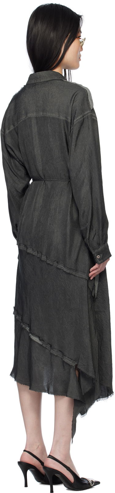 Kjole Diesel Diesel D-Raven-Q1 Midi Wrap Dress Grå | A17310 0CMBB, 2