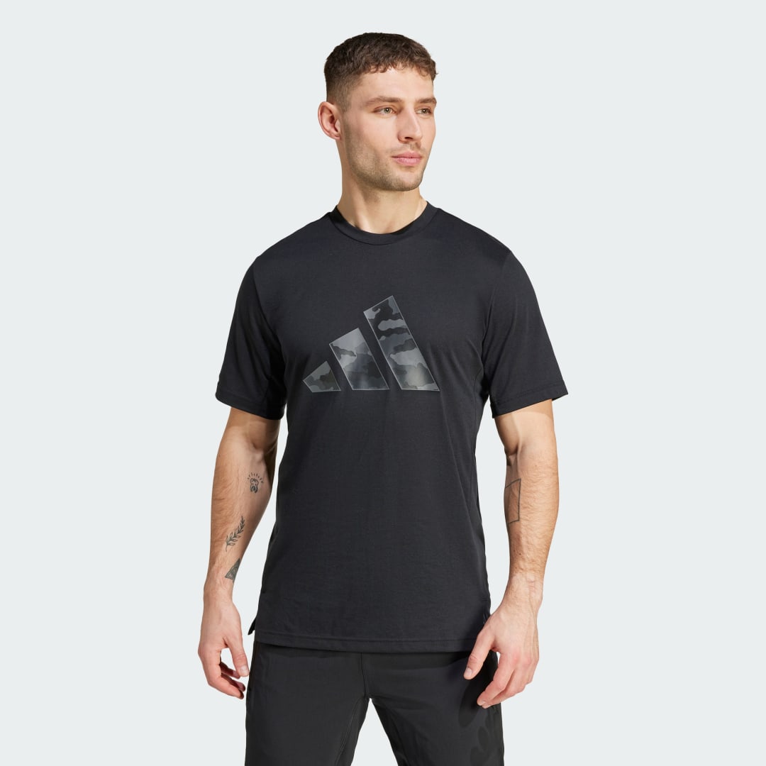 T-shirt adidas Performance Training Camo Graphic Tee Sort | IS6151, 0