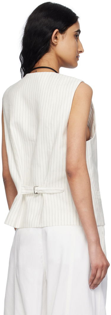 Vest rag & bone Erin Pinstriped Vest Hvid | WAW24P4017LI17, 2